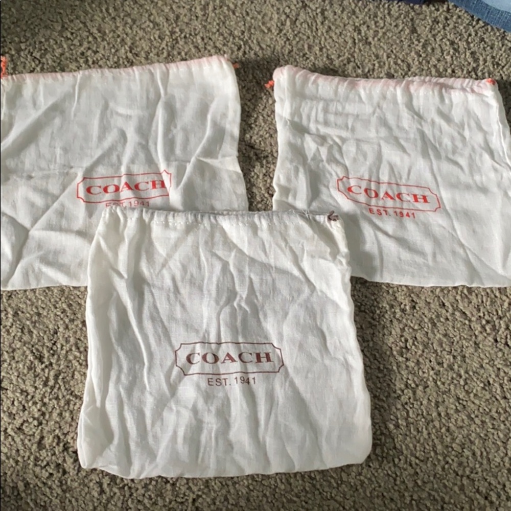 3 Coach Draw String Dust Bags